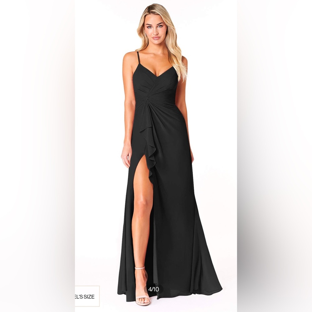 AZAZIE EMERALD BLACK BRIDESMAIDS DRESS